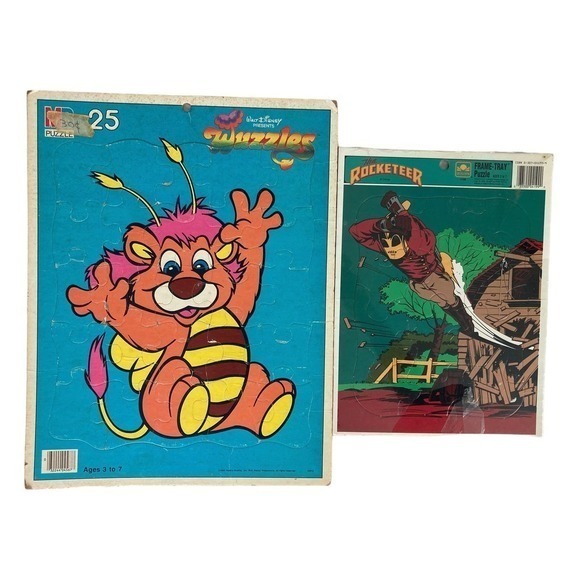 Disney Other - Vintage Wuzzles Rocketeer Sailor‎ Boat Kids Puzzles Lot (2) Classic Child Games
